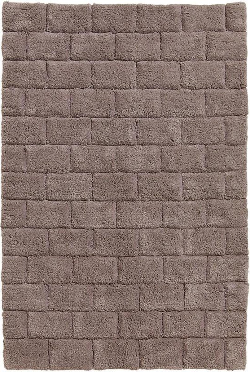 Seahorse Metro Badmat - 60 X 90 Cm - Cement - Bruin