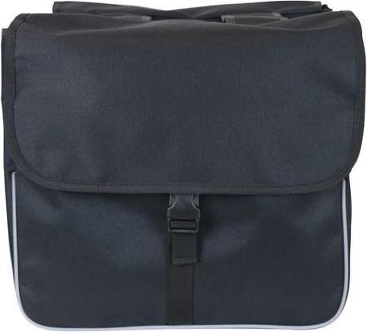 DRESCO Dubbele Fietstas Basic Shopper 26 Liter Nylon Donker - Grijs