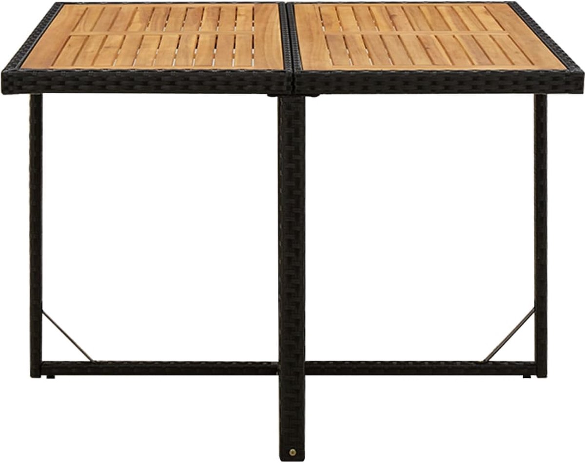 Vidaxl 5-delige Tuinset Met Kussens Poly Rattan - Zwart