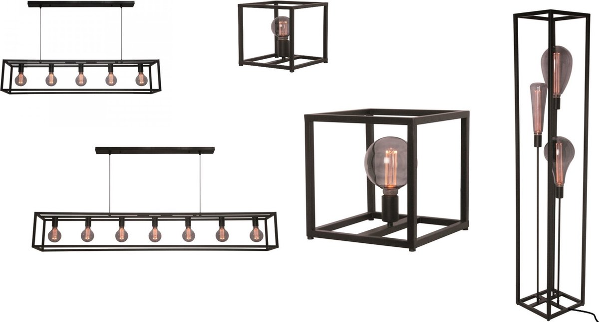 Freelight Vloerlamp Palco 161x28 Cm - Zwart