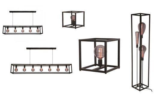 Freelight Vloerlamp Palco 161x28 Cm - Zwart