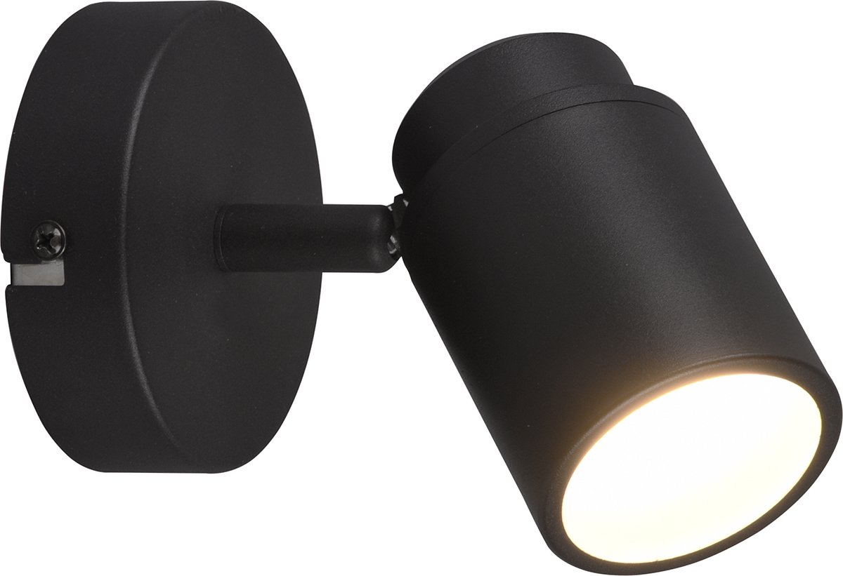 BES LED Led Wandspot - Trion Artion - Gu10 Fitting - Spatwaterdicht Ip44 - Rond - Mat - Aluminium - Zwart