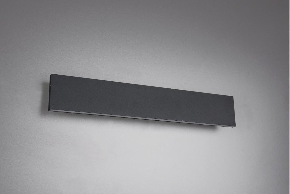 TRIO Wandlamp Concha 47 X 8 Cm Led Staal/acryl 1 Kg Antraciet - Grijs