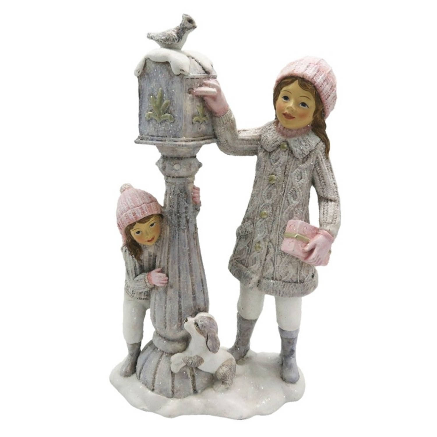 Clayre & Eef Decoratie Kinderen Bij Brievenbus 13*7*22 Cm Kunststof Kinderen 6pr2747 - Wit