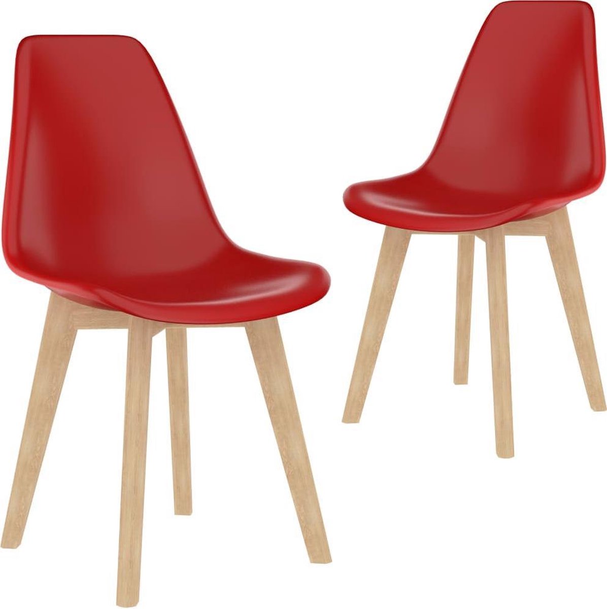 Vidaxl Eetkamerstoelen 2 St Kunststof - Rood