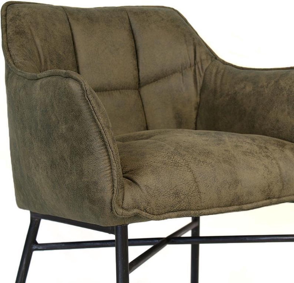 Bronx71 Industriële Eetkamerstoel Aaron - Groen