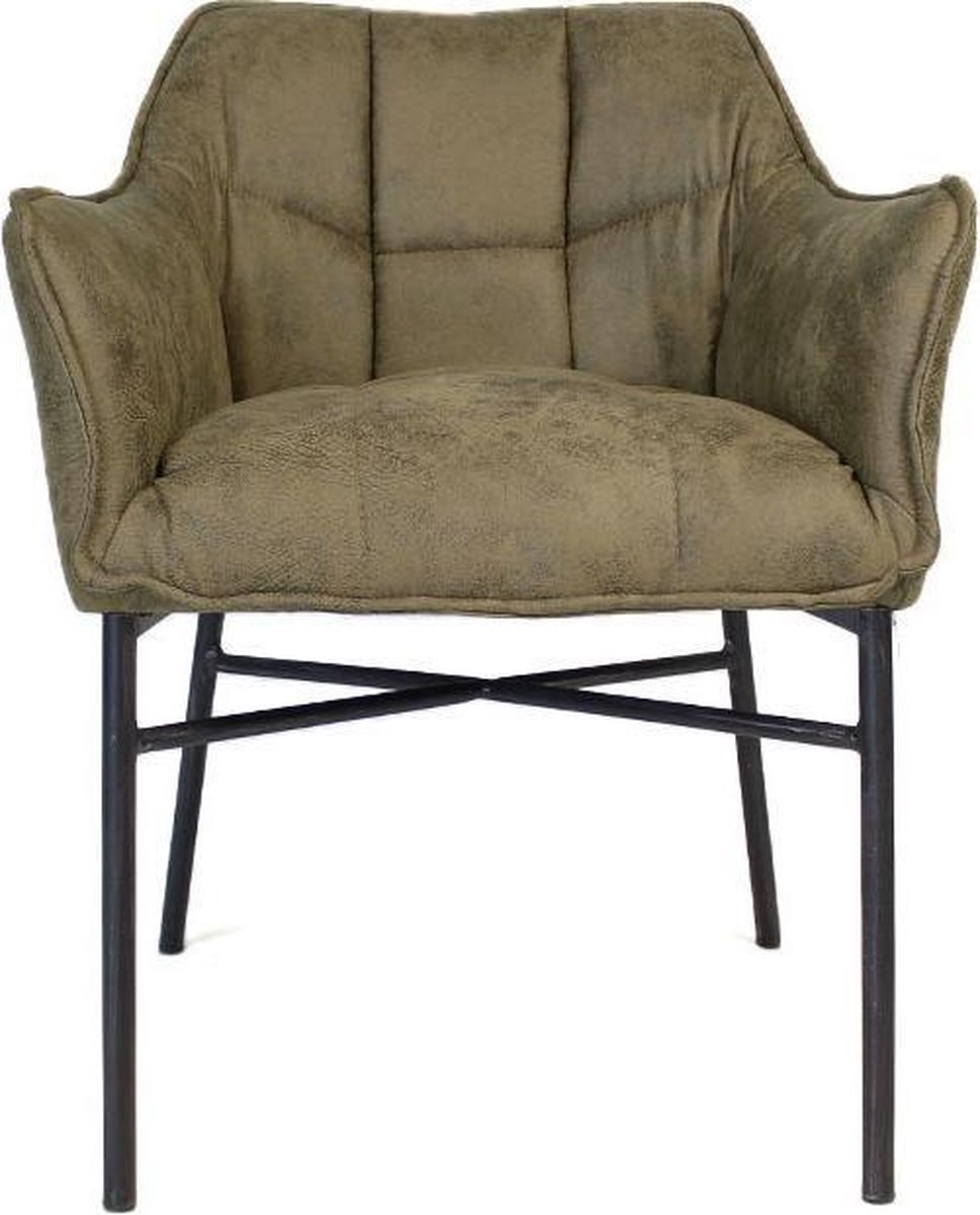 Bronx71 Industriële Eetkamerstoel Aaron - Groen