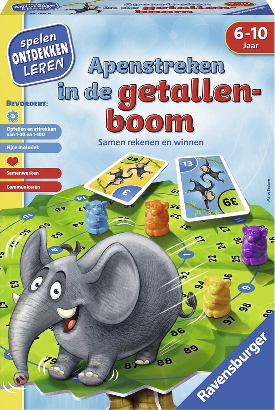 Ravensburger Apenstreken In De Getallenboom - Leerspel