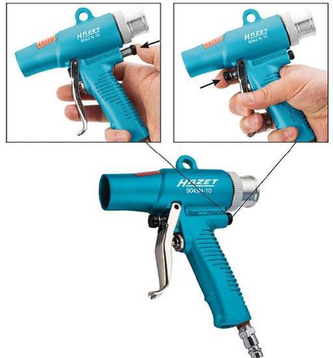 Hazet Persluchtzuig--/blaaspistool | 9043N-10 | koppelingsstekker | DN 7,2 | 148 mm