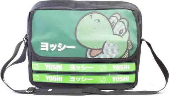 Nintendo Schoudertas Yoshi 8 Liter Polyester Zwart/ - Groen