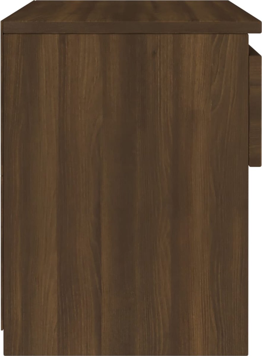 Vidaxl Nachtkastje 40x30x39 Cm Bewerkt Houteikenkleurig - Bruin