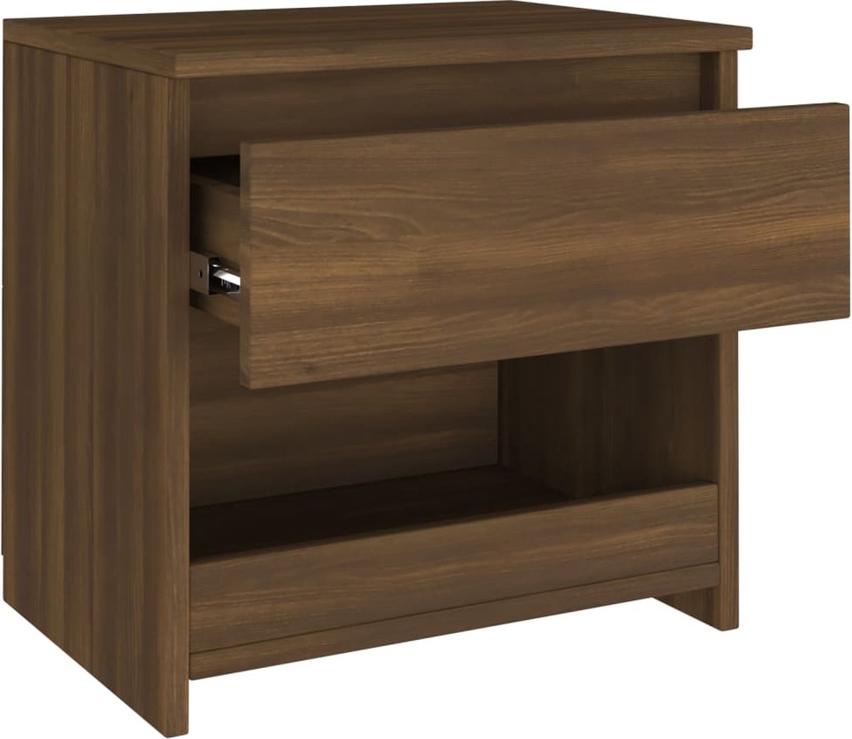 Vidaxl Nachtkastje 40x30x39 Cm Bewerkt Houteikenkleurig - Bruin