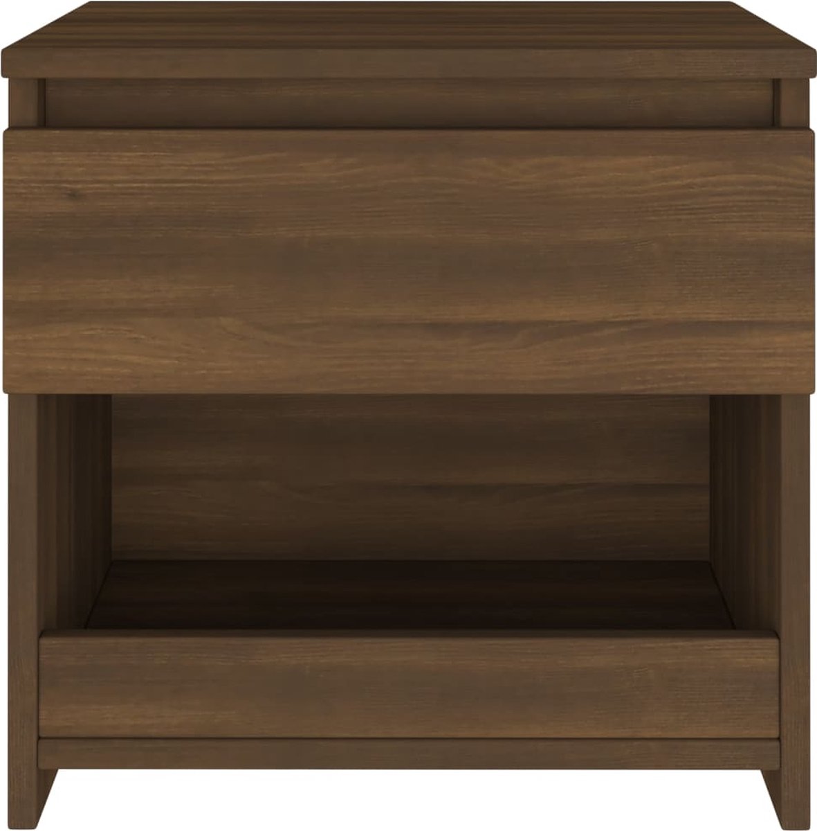 Vidaxl Nachtkastje 40x30x39 Cm Bewerkt Houteikenkleurig - Bruin