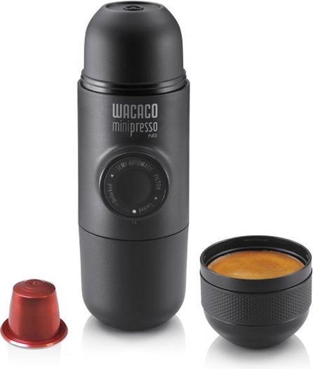 Wacaco portable espresso apparaat MINIPRESSO NS (Grijs) - Zwart