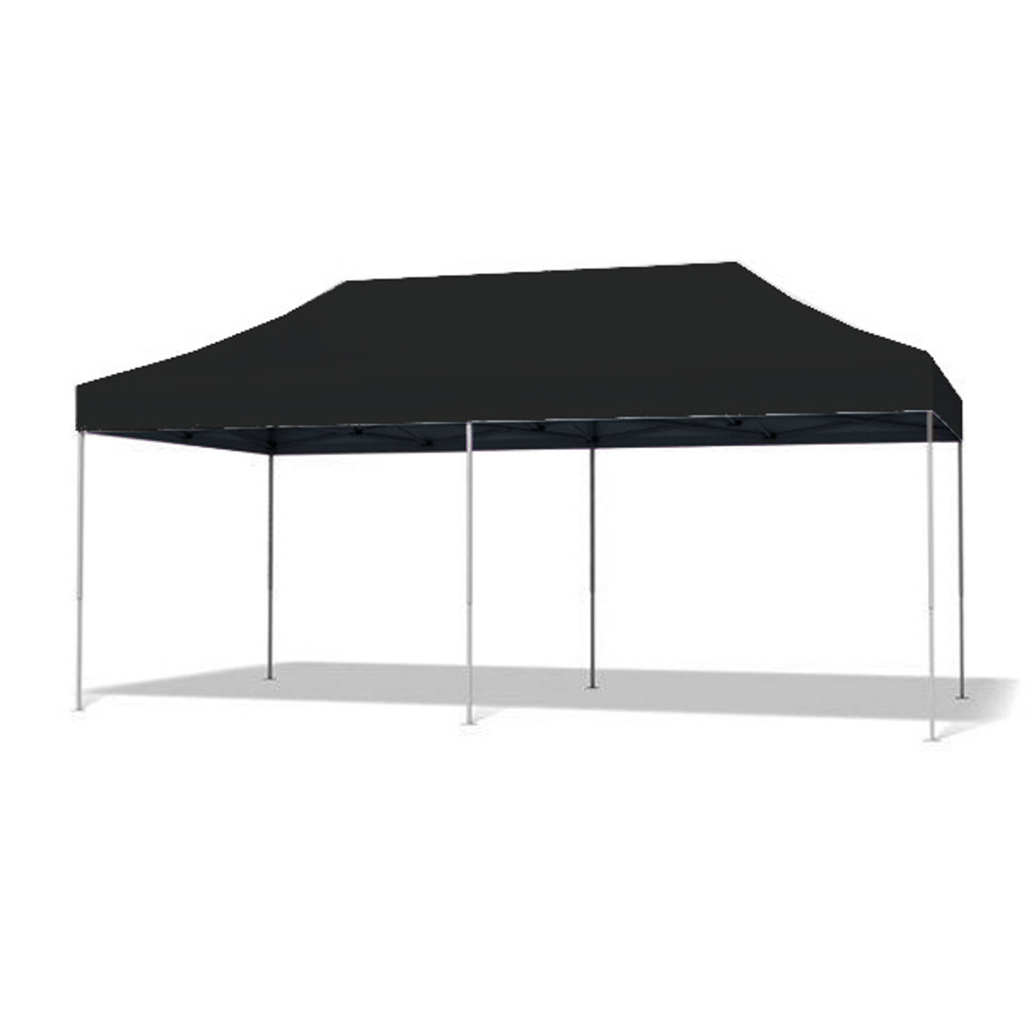 Lizzely Garden & Living Easy Up 3x6m 30mm (Aluminium Buizen) Zonder Zijwanden Semi Prof Partytent Opvouwbaar - Zwart