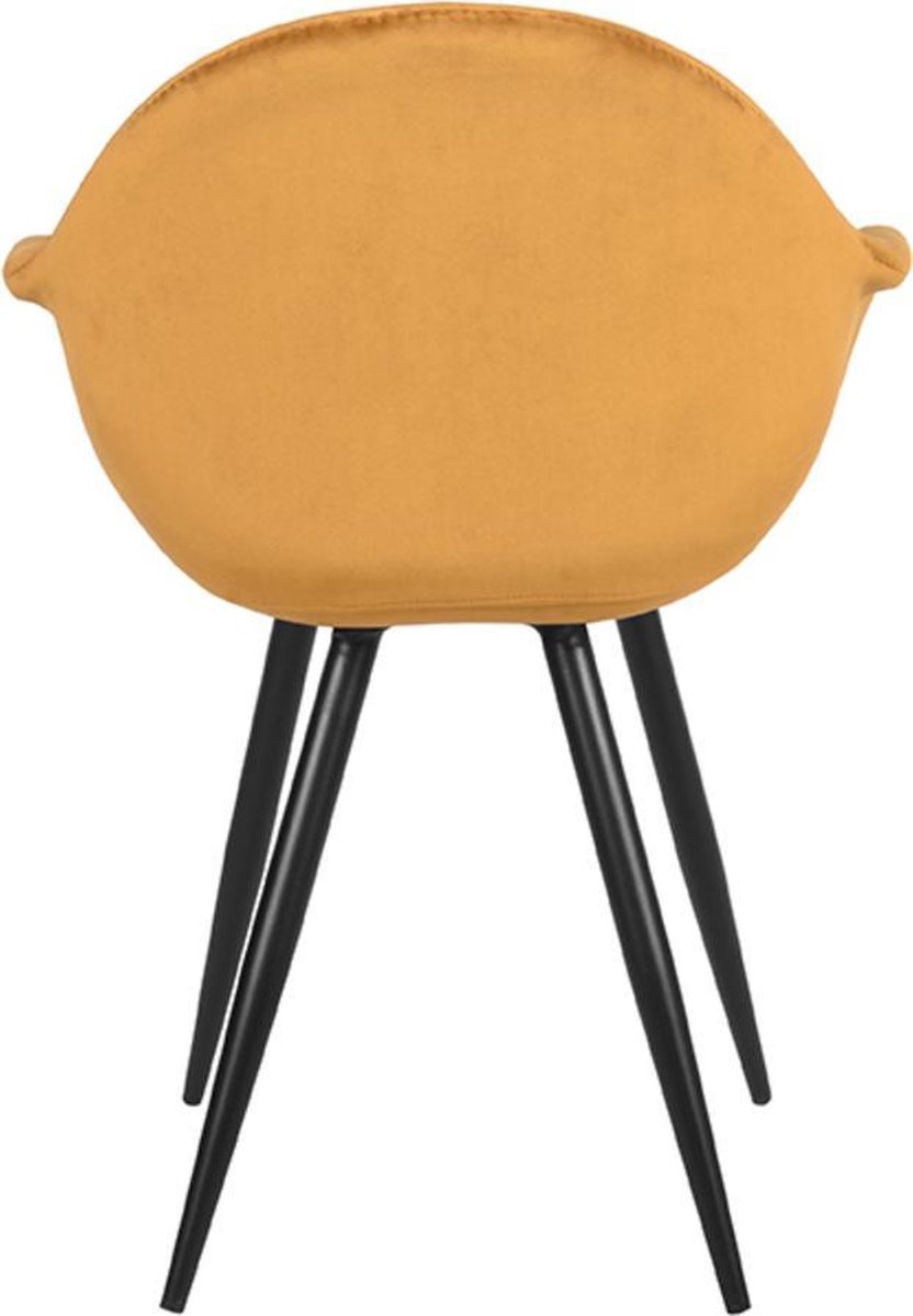 LABEL51 Eetkamerstoel Forli - Oker - Fluweel - Geel
