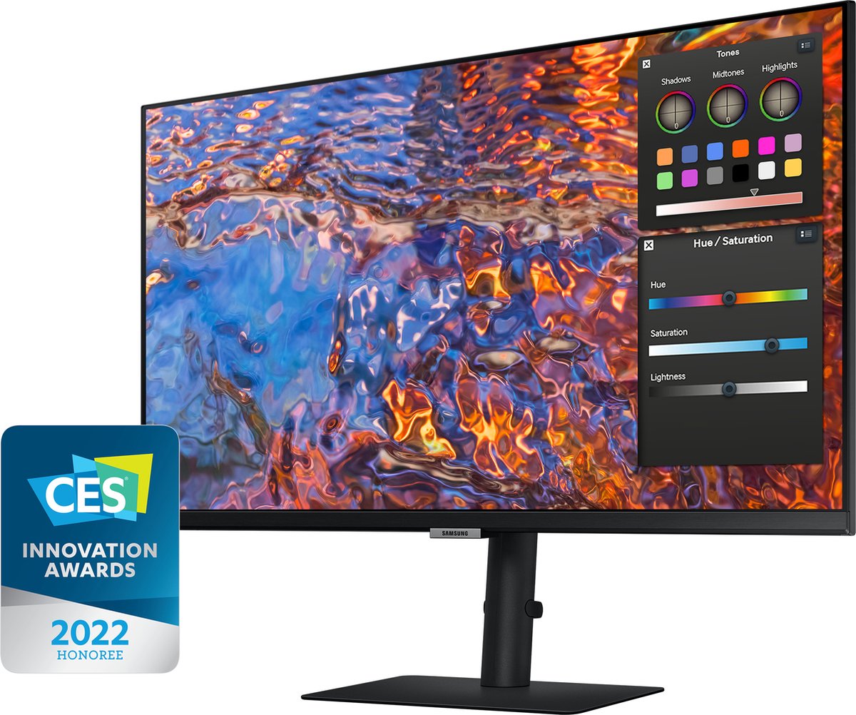 Samsung 27" UHD Monitor with DCI-P3 98%, HDR and USB type-C - Zwart