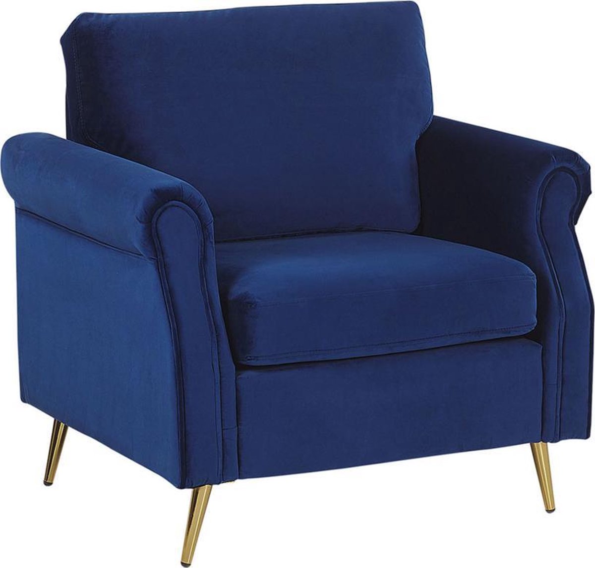 Beliani Vietas Fauteuil Fluweel 62 X 85 Cm - Blauw