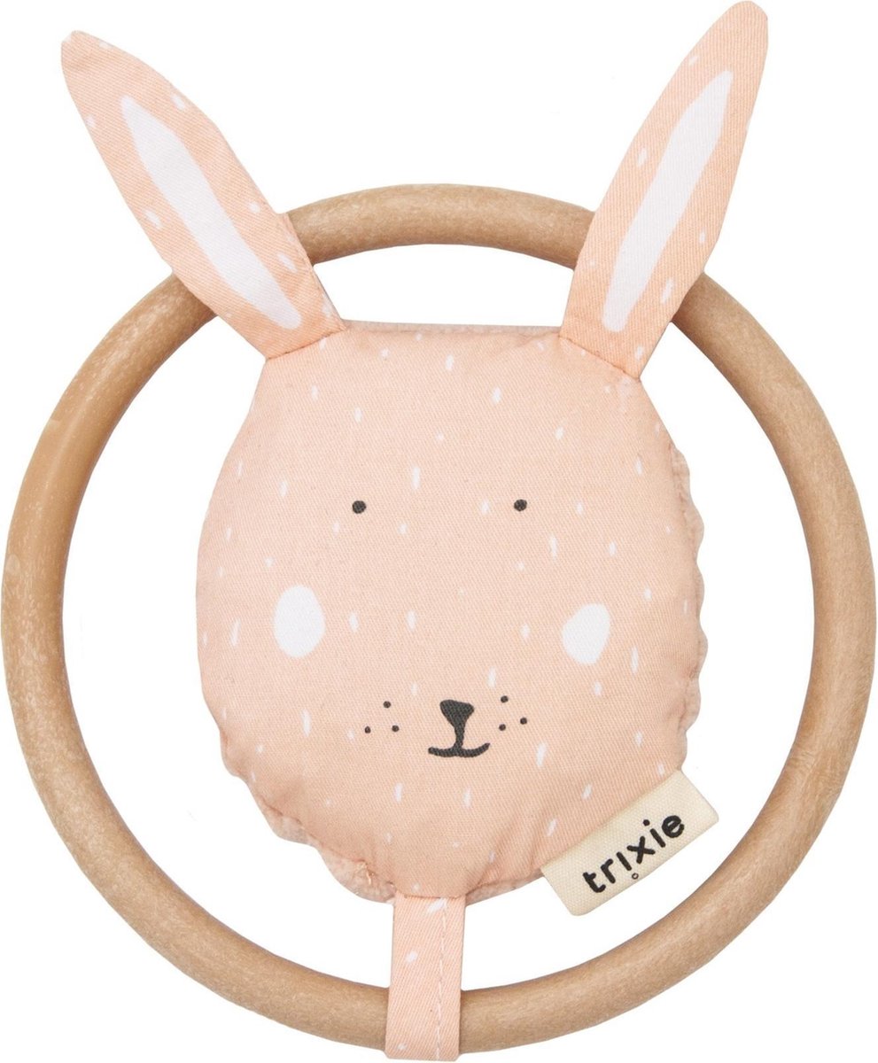 Trixie Rammelaar Mrs. Rabbit Junior 13 Cm Katoen/corduroy - Roze