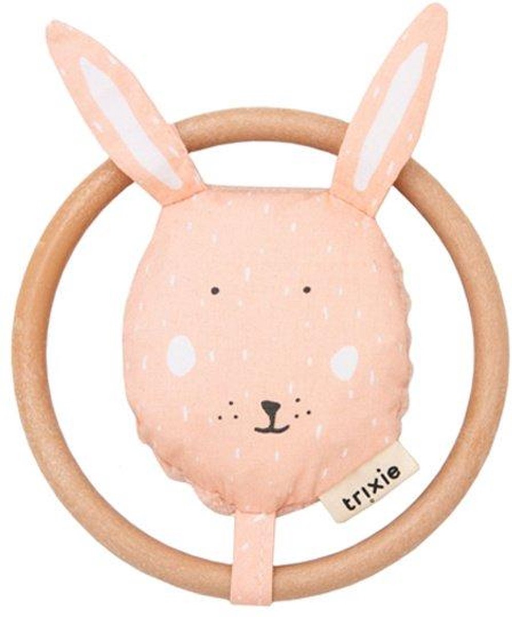 Trixie Rammelaar Mrs. Rabbit Junior 13 Cm Katoen/corduroy - Roze