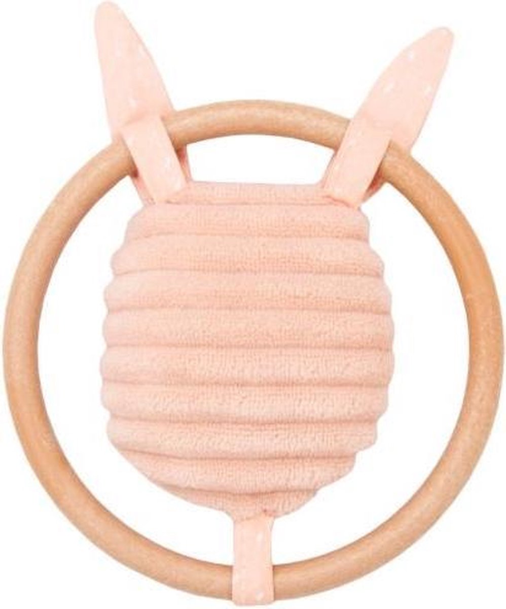 Trixie Rammelaar Mrs. Rabbit Junior 13 Cm Katoen/corduroy - Roze