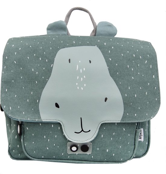 Trixie Schooltas Mr. Hippo 29 X 25 Cm Katoen - Groen