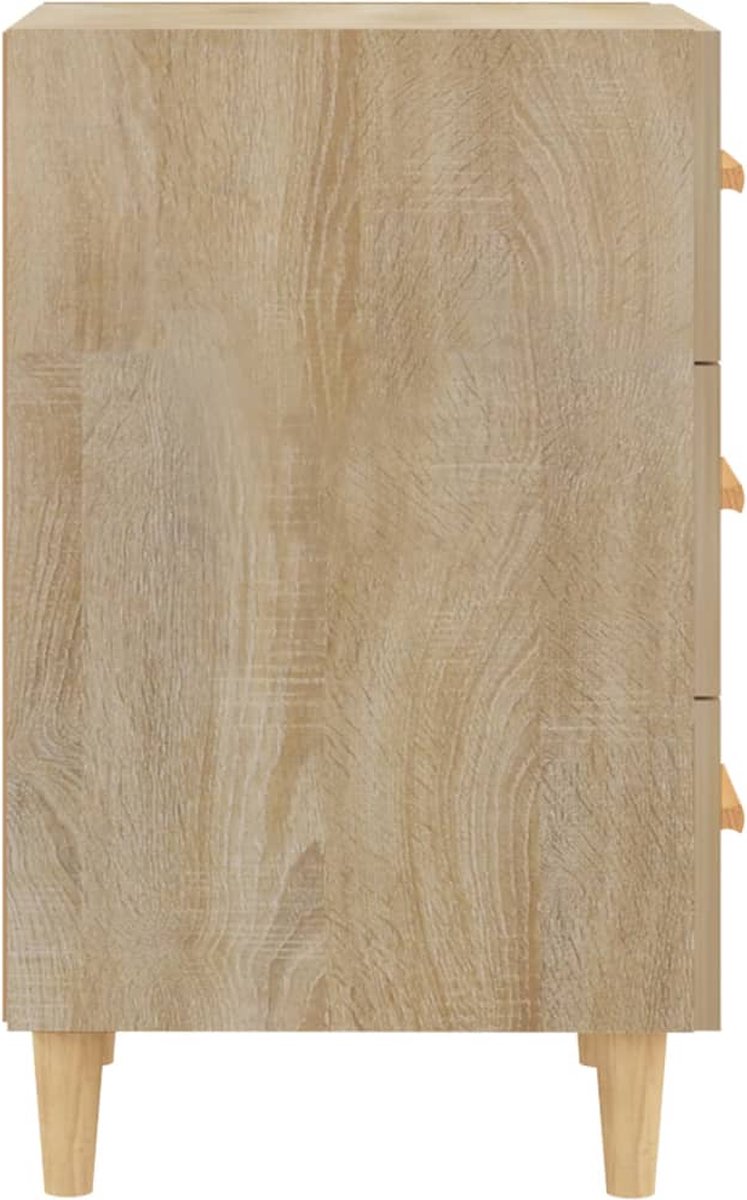 Vidaxl Nachtkastje 40x40x66 Cm Bewerkt Hout Sonoma Eikenkleurig - Bruin