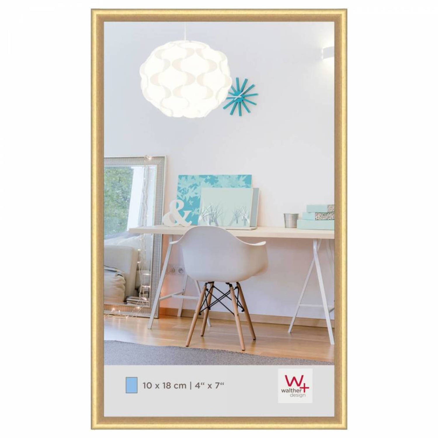 Walther Design New Lifestyle Kunststof Fotolijst 10x18cm Goud