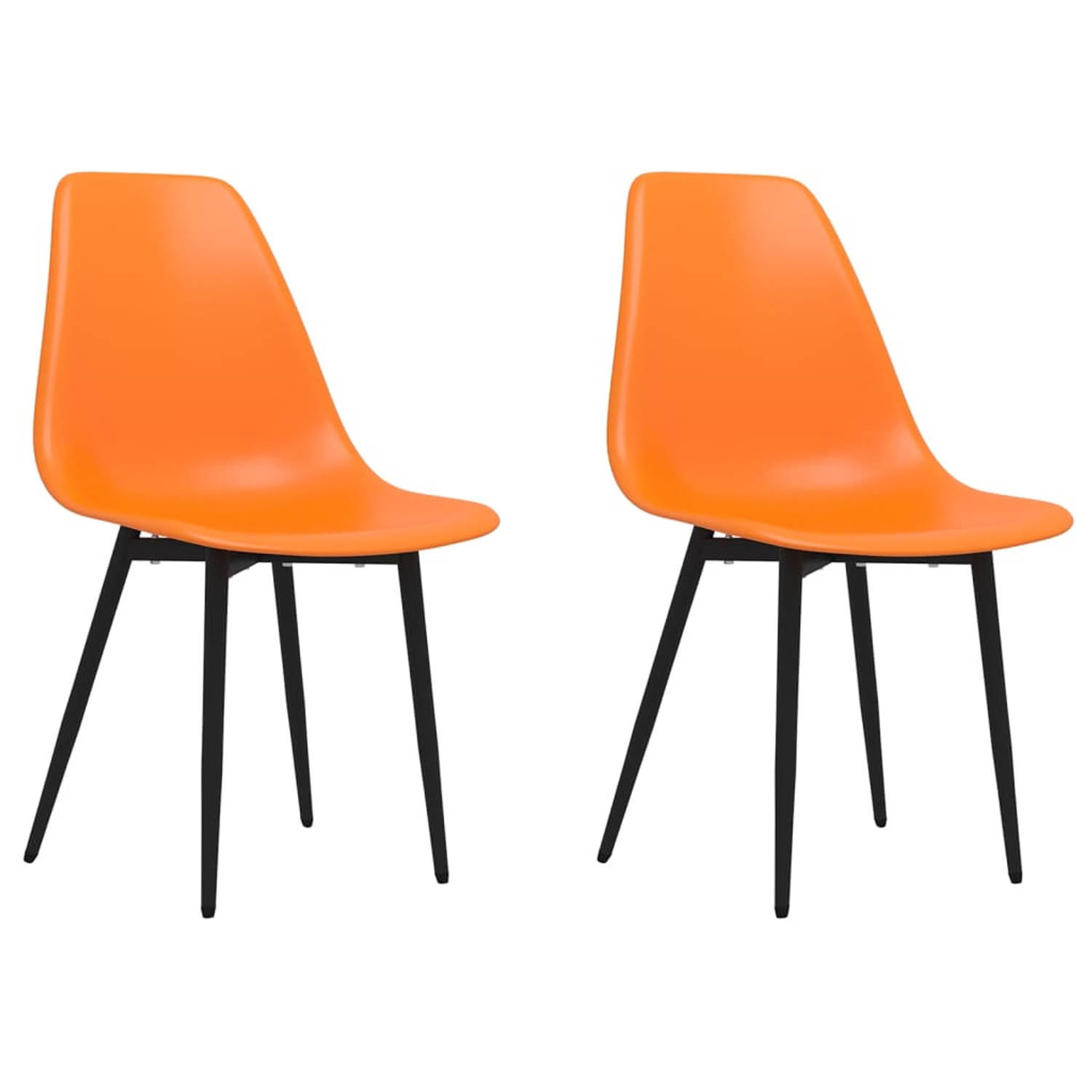 Vidaxl Eetkamerstoelen 2 St Pp - Oranje