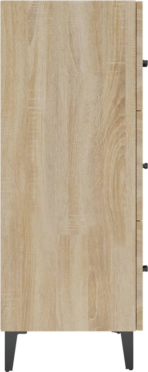 Vidaxl Dressoir 69,5x34x90 Cm Bewerkt Hout Sonoma Eikenkleurig - Bruin