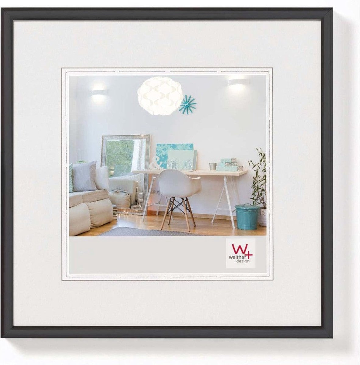 Walther Design New Lifestyle Kunststof Fotolijst 13x13cm - Zwart