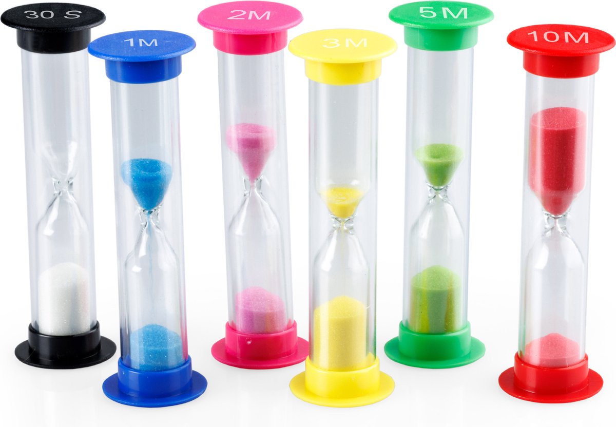 Rx Goods Premium Zandlopers 30 Seconden, 1,2,3,5 &10 Minuten - Spellen, Tandenpoets & Douche Timer