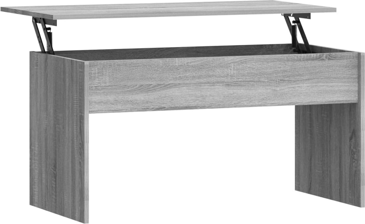 Vidaxl Salontafel 102x50,5x52,5 Cm Bewerkt Hout Sonoma Eiken - Grijs