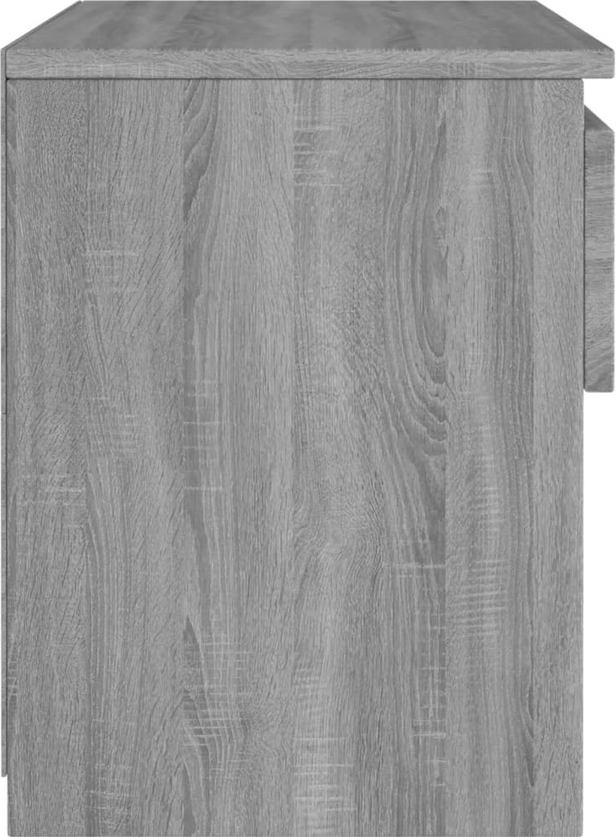Vidaxl Nachtkastjes 2 St 40x30x39 Cm Bewerkt Hout Sonoma Eiken - Grijs