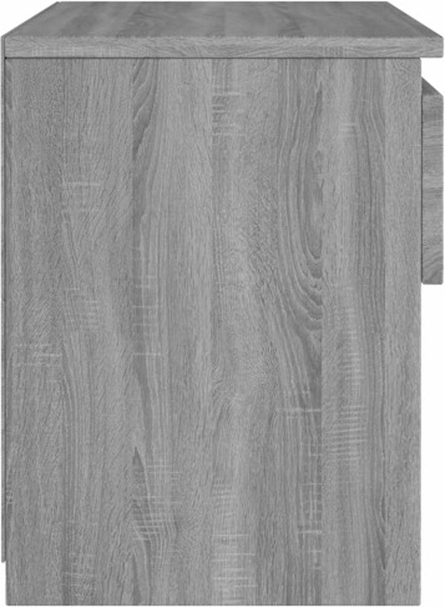 Vidaxl Nachtkastjes 2 St 40x30x39 Cm Bewerkt Hout Sonoma Eiken - Grijs