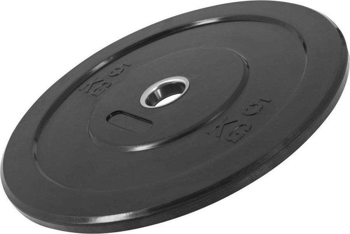 Gorilla Sports Bumper Plate - Halterschijf - 5 Kg - Rubber - 50 Mm