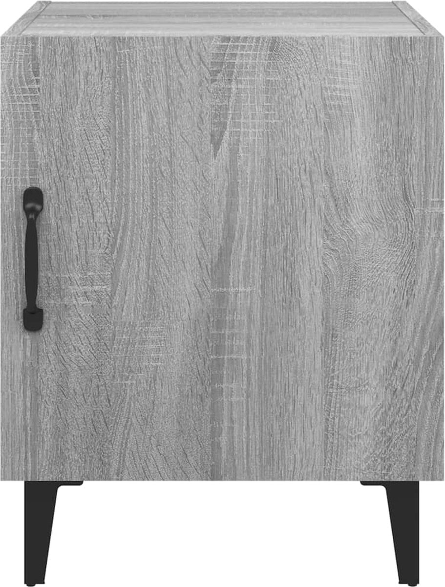 Vidaxl Nachtkastje Bewerkt Hout Sonoma Eikenkleurig - Grijs
