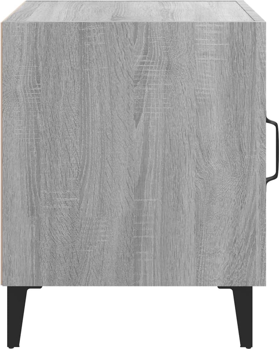 Vidaxl Nachtkastje Bewerkt Hout Sonoma Eikenkleurig - Grijs