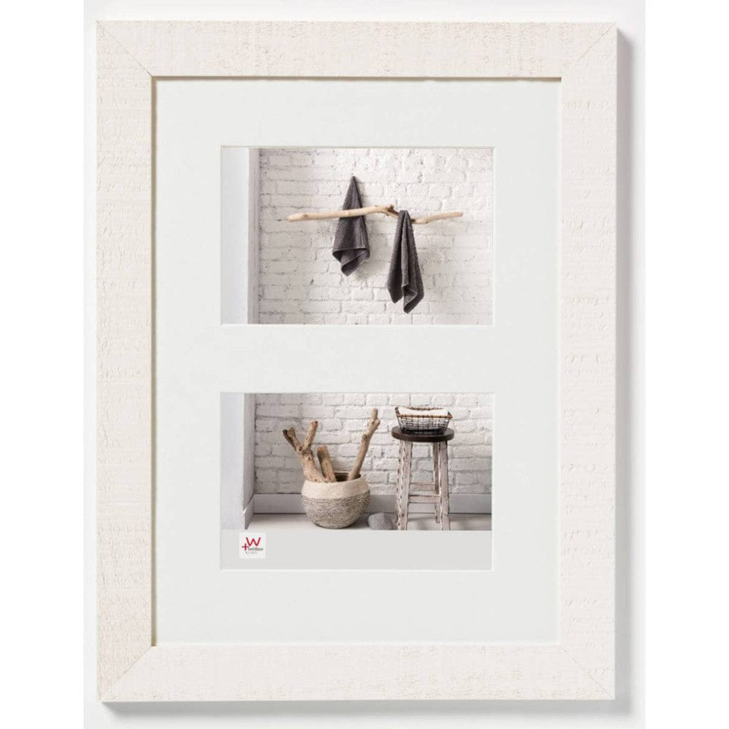 Walther Design - Home - Houten Fotolijst Tweeluik - Fotomaat 15x10cm - Polar Wit