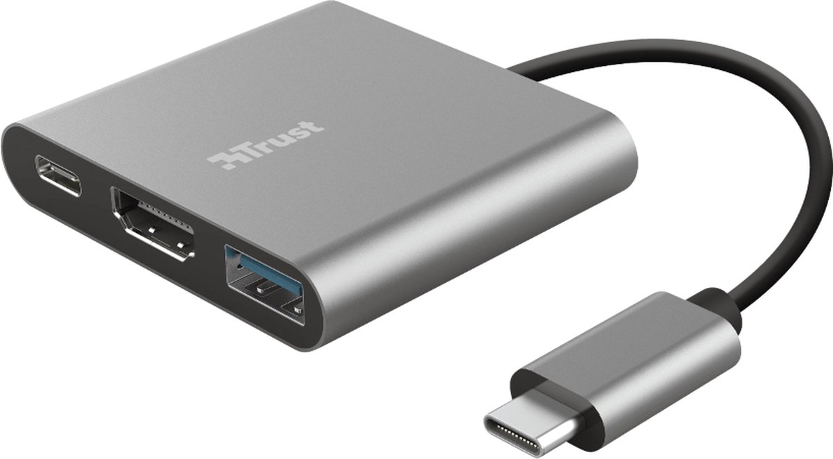 Trust Dalyx 3-in-1 Usb-c Adapter - Zwart