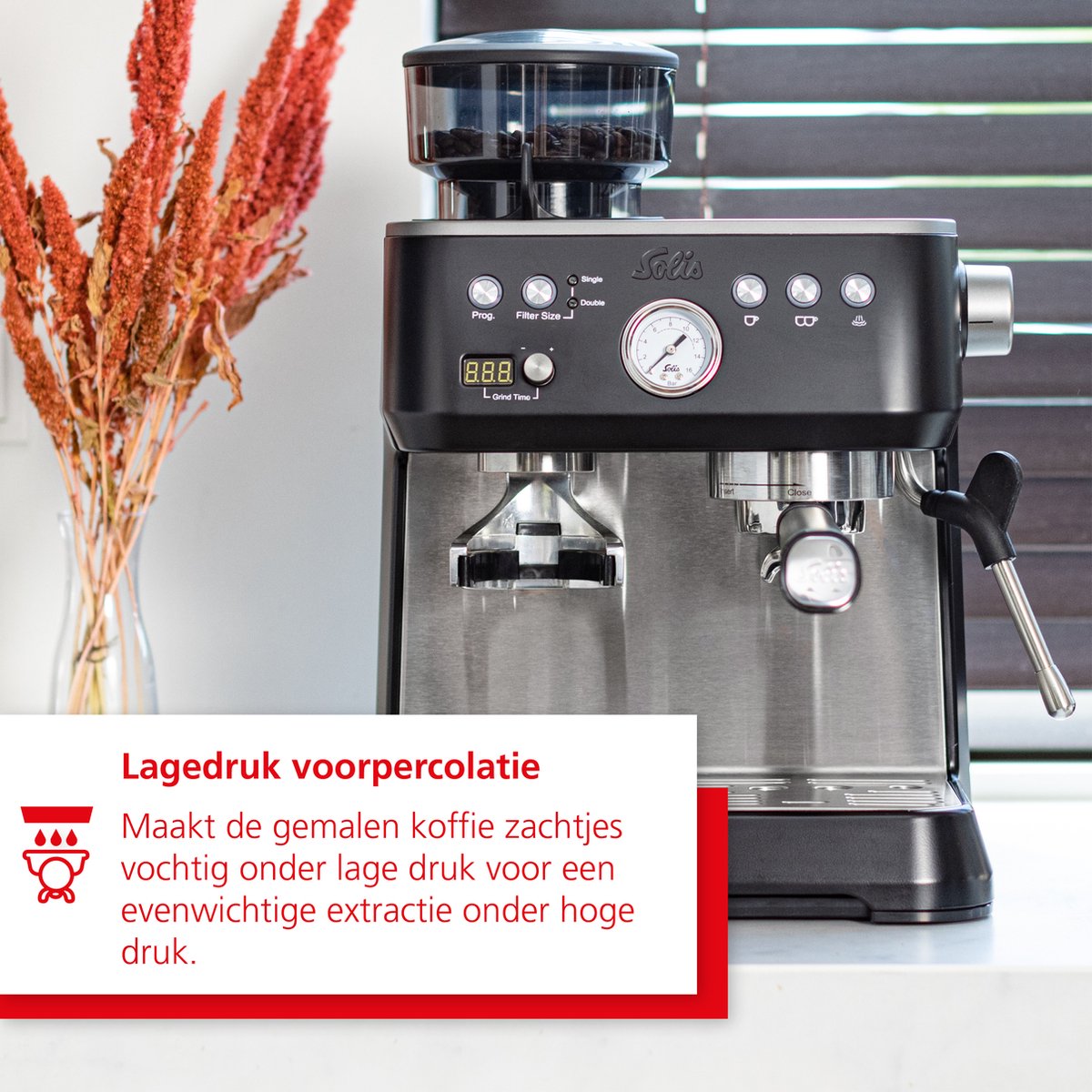 Solis Grind & Infuse Perfetta 1019 Koffiemachine Met Bonen - Zwart