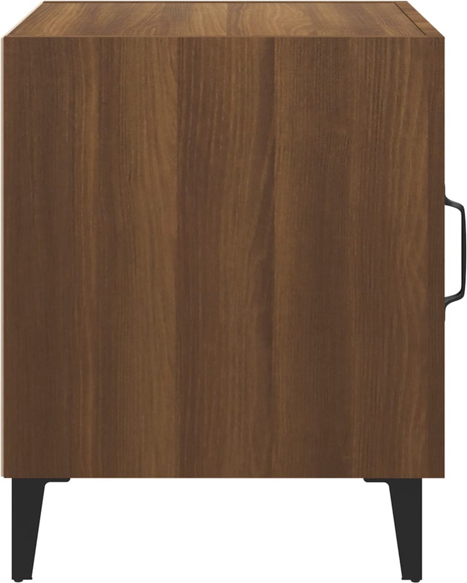 Vidaxl Nachtkastjes 2 St Bewerkt Houteikenkleurig - Bruin