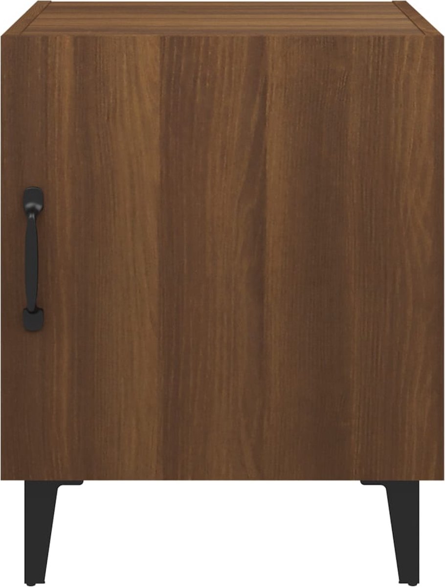 Vidaxl Nachtkastjes 2 St Bewerkt Houteikenkleurig - Bruin
