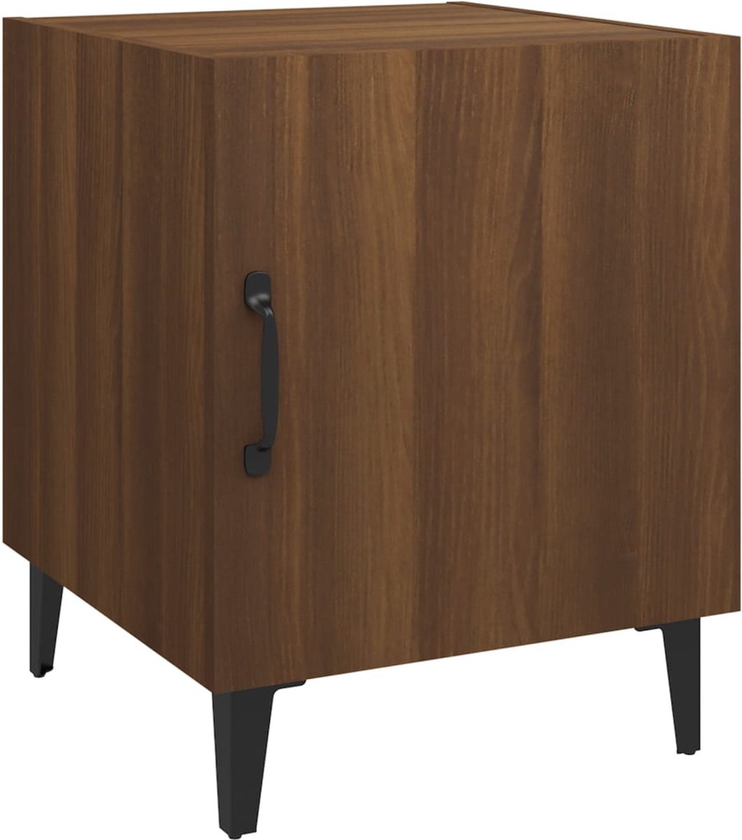 Vidaxl Nachtkastjes 2 St Bewerkt Houteikenkleurig - Bruin