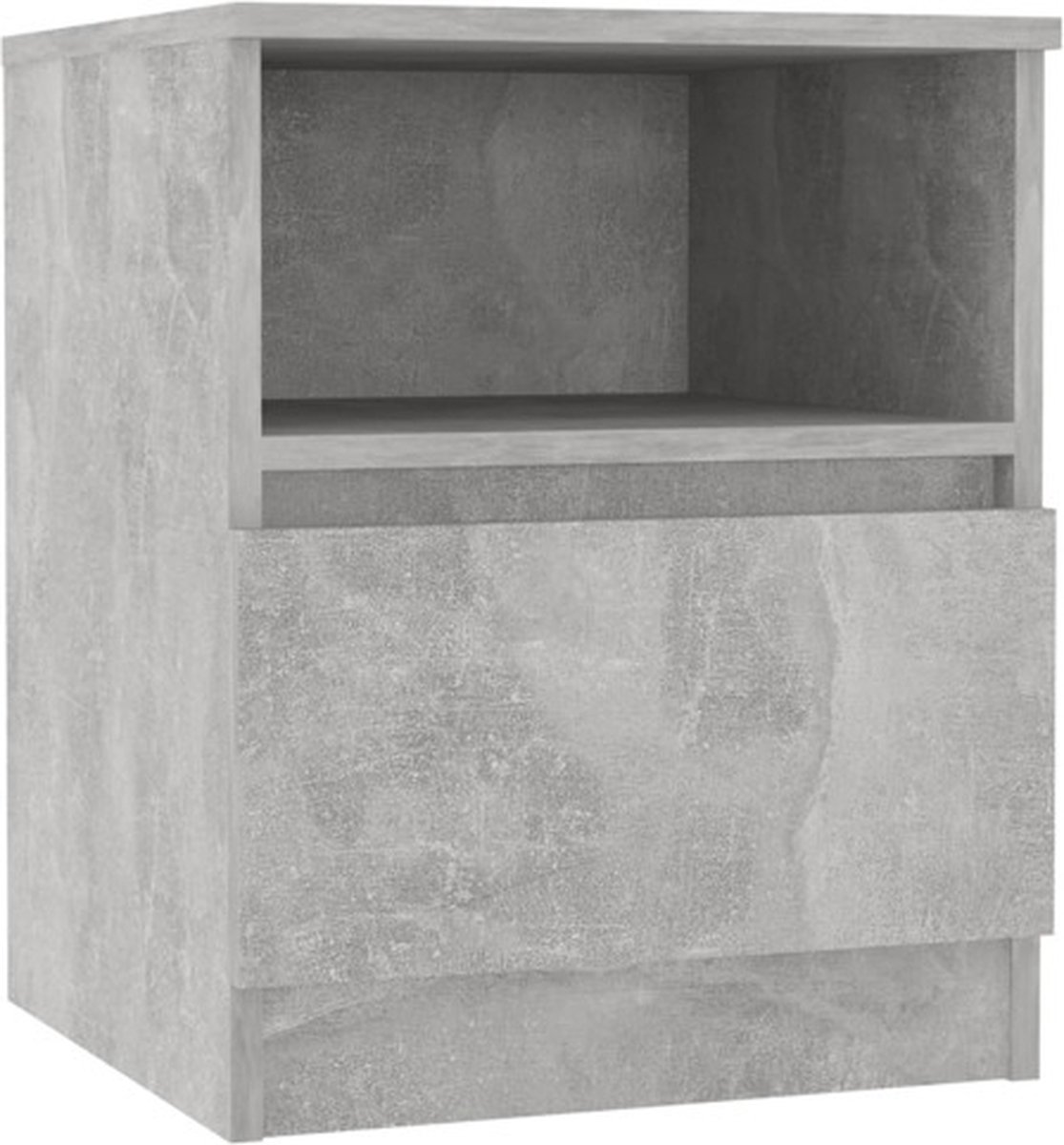 Vidaxl Nachtkastje 40x40x50 Cm Spaanplaat Beton - Gris