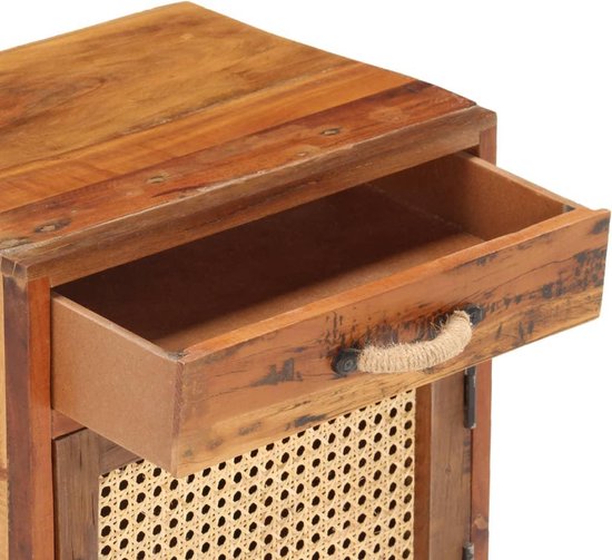 Vidaxl Nachtkastje 40x30x50 Cm Massief Gerecycled Hout - Bruin