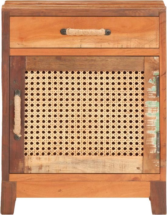 Vidaxl Nachtkastje 40x30x50 Cm Massief Gerecycled Hout - Bruin