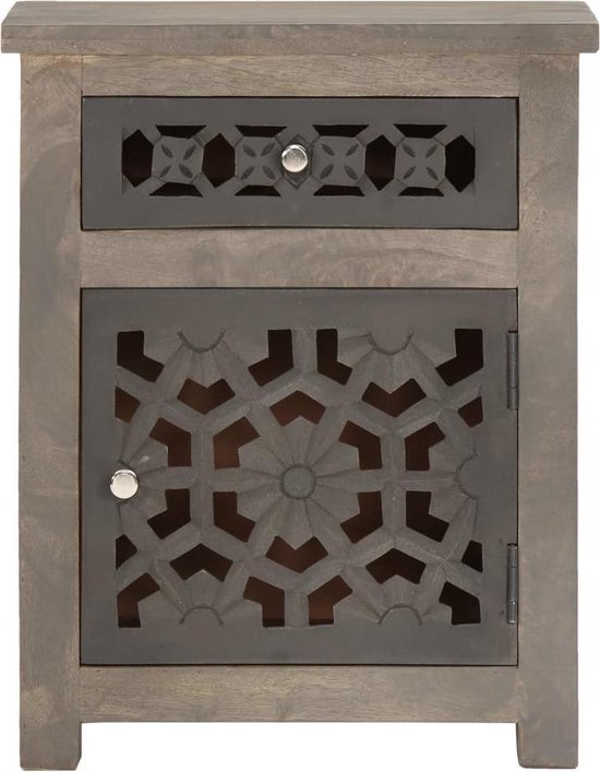 Vidaxl Nachtkastje 40x30x50 Cm Massief Mangohout - Bruin