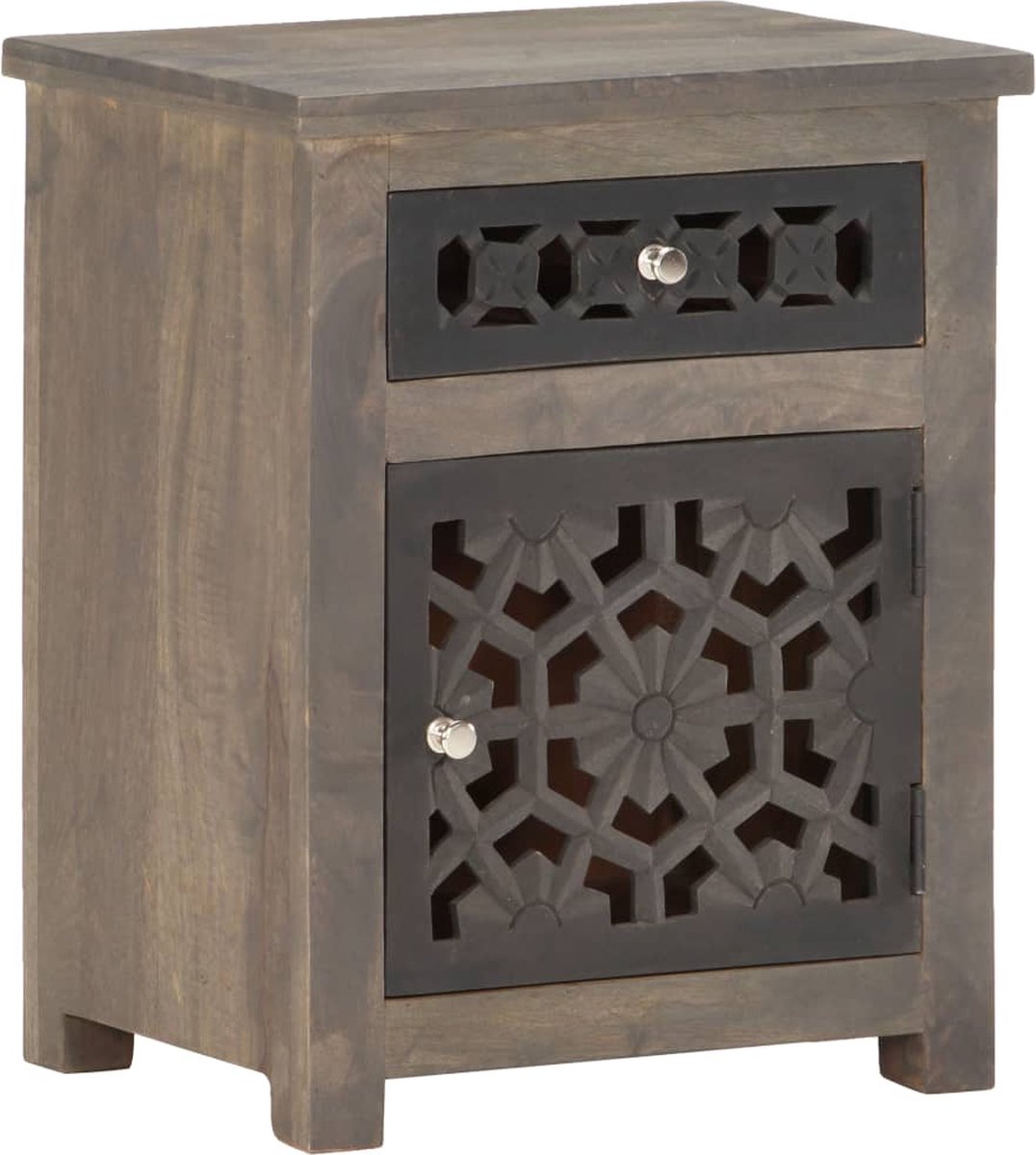 Vidaxl Nachtkastje 40x30x50 Cm Massief Mangohout - Bruin