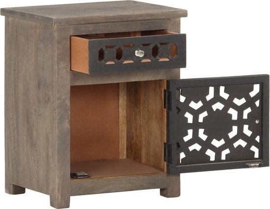 Vidaxl Nachtkastje 40x30x50 Cm Massief Mangohout - Bruin